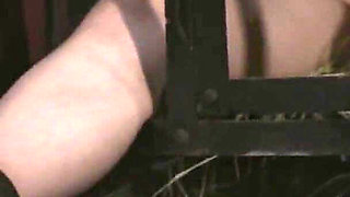 A Naked Witch in a Cage Gets to Feel Ice-cold Water and Hot Wax