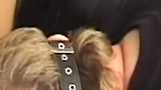 Tattooed Brunette MILF Cuffed for Boot Domination