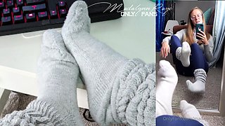 Busty blonde in foot fetish porn