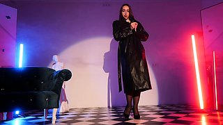 Hot Brunette In Stockings Masturbates Hard