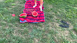 Muscle MILF Kandys Watermelon Crush Domination