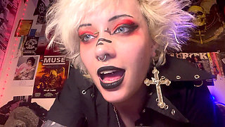 Your Goth Stepsis Glitterqueen1999 Gives You JOI Before Her Concert - Taboo Fetish Goth Cum Countdown