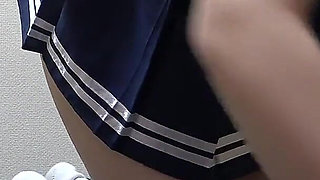 Only Japanese Girl's Apartment, Braless Apron Style Miniskirt Student Uniform, Micro Thong, Slender Cute Girl Cleaning Apartment