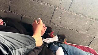 Hot amateur european foot and pantyhose fetish