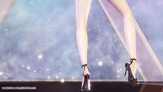 [mmd] Hyolyn - Wait Seraphine Sexy Naked Dance League of Legends Uncensored Hentai