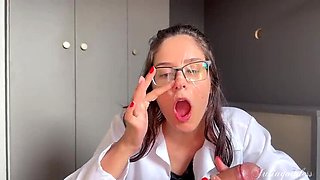 Amateur MILF Therapist Helps with NNN Challenge - Sloppy Blowjob & Huge Cum Swallow in 4K POV