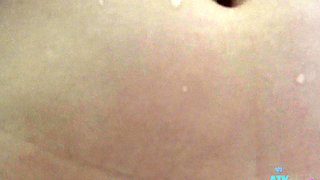 Big tit brunette sucks a big cock blowjob POV