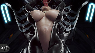 Black cat X Venom 3d animation