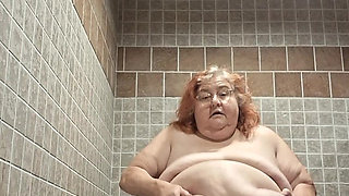 Big Beauty Nurse Vicki Dances and Strips in the Bathroom!