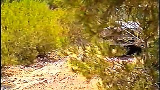 Blonde is flashing her big boobs in the outdoors