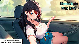 Spanish JOI. Drive (in a game) with one hand and with the other.