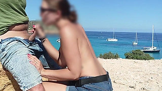Public Walk Naked and Blowjob to Stepdad