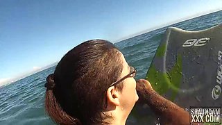 Amber Leahs Beach BBC Blowjob Pt 2