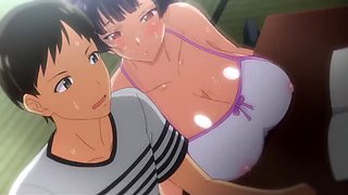 Anime Fantasy: Hentai's First Date Blowjob & Creampie