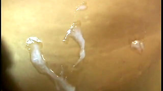 Cute brunette gets cumshot after riding cock