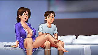 Summertime saga - gameplay - roleplay - debbie scenes in laundry and getting massage
