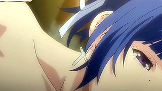 Tender maid guides shy virgin boy into a steamy bath