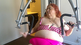Big Beauty Nurse Vicki Is Exercising in the Gym Part 1