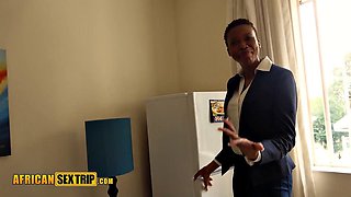 Amateur Black Model Gets Rammed Rough By Big White Cock Tourist