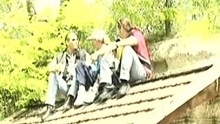 Young chick fucking old dick outdoor