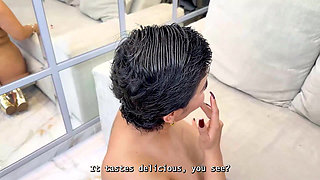 I Fuck My Best Friend's Big Ass Stepmom While He Plays Video Games - Naty Slim