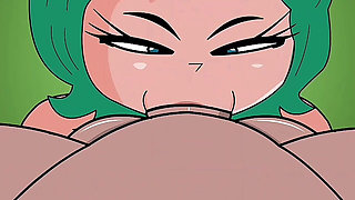 Green-haired Slut Sucking It (animation)