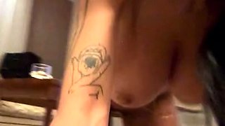 Lonely housewife posing naked and playing with herself