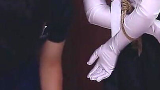 Whh02 - a Chinese Girl Wearing White Stockings and Blindfolded, Bound by Ropes Vibrates to Orgasm