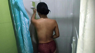 I see on my stepsister in the shower, then fucking her really hard doggy-style.