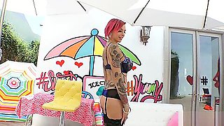 Huge tits emo MILF Anna Bell Peaks squirting and anal