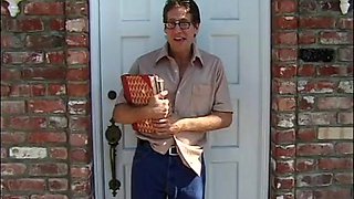 Teen brunette fucked in the bathroom