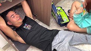 Young Latina Charms with Innocent Homemade Blowjob Bliss