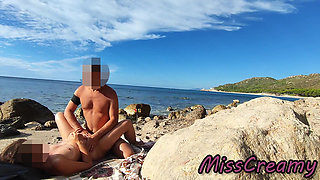 Strangers Caught My Wife Touching and Fucking My Big Cock on a Nude Beach