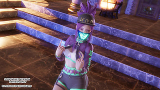 MMD MEOVV - HANDS UP Akali Sexy Kpop Dance League of Legends Uncensored Hentai 4K