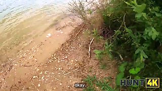 Hunt4k. she cheated on her boyfriend for cash at a public beach