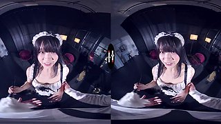 Sexy asian maid Riri gets her shaved pussy fucked hard - DarkRoomVR - 18-25