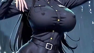 Cute police officer dance, Ai animation