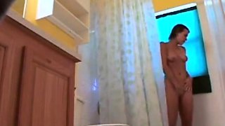 Stepdaughter 19 shaves pussy in shower (hidden cam)