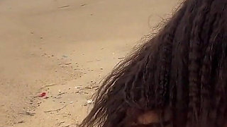 Babe Can I Cum on Your Tits? - Cock Flashing on the Beach