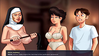 Summertime Saga - Maria got spanked by the nun