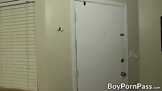 Young cutie licks tasty lollipop before being pounded