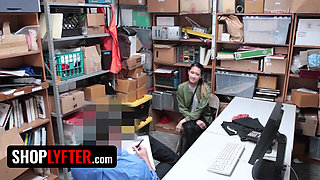 Shoplyfter - Skinny Mischievous Asian Jade Noir Caught Stealing and Got Disciplined by Perv Officer