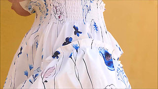 Finger Fucking & Anal Play Outside in Short Cute Dress