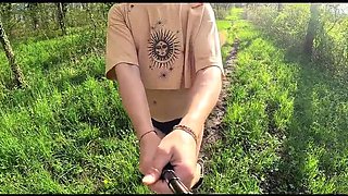 Amateur Italian babe caught naked in woods - 18yo with perfect body fucked outdoors