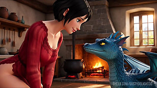 Dawn's Gentle Harvest – Scandinavian Peasant Wife Awaits Her Love. Created by AI