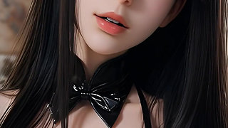 SFW Hinata From naruto bikini show and latex dance