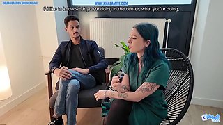 French Big Tits Babe Fields Every Naughty Question About Her Massive Tits And Hairy Pussy In Hot C