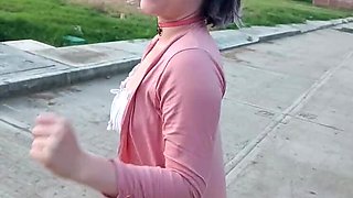 Stepsister Walk With Vibrator Stuck In Her Pussy Part 1 Amateur Latina POV