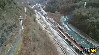 Hunt4k. swift and aggressive fuck with a red haired in a teach while her boyfriend is not around