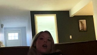 Amateur Webcam Cute Teen Plays Solo with Big Dildo
